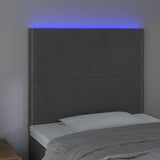 Tête de lit à LED Gris foncé 80x5x118/128 cm Velours