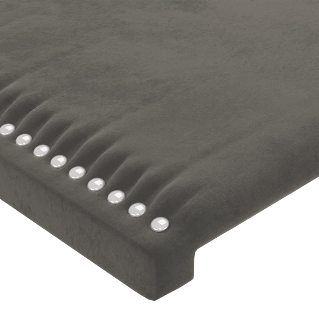 Tête de lit à LED Gris foncé 80x5x118/128 cm Velours