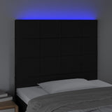 Tête de lit à LED Noir 100x5x118/128 cm Tissu