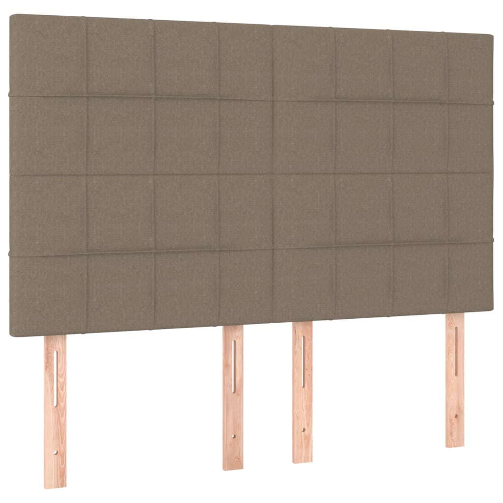 Tête de lit à LED Taupe 144x5x118/128 cm Tissu