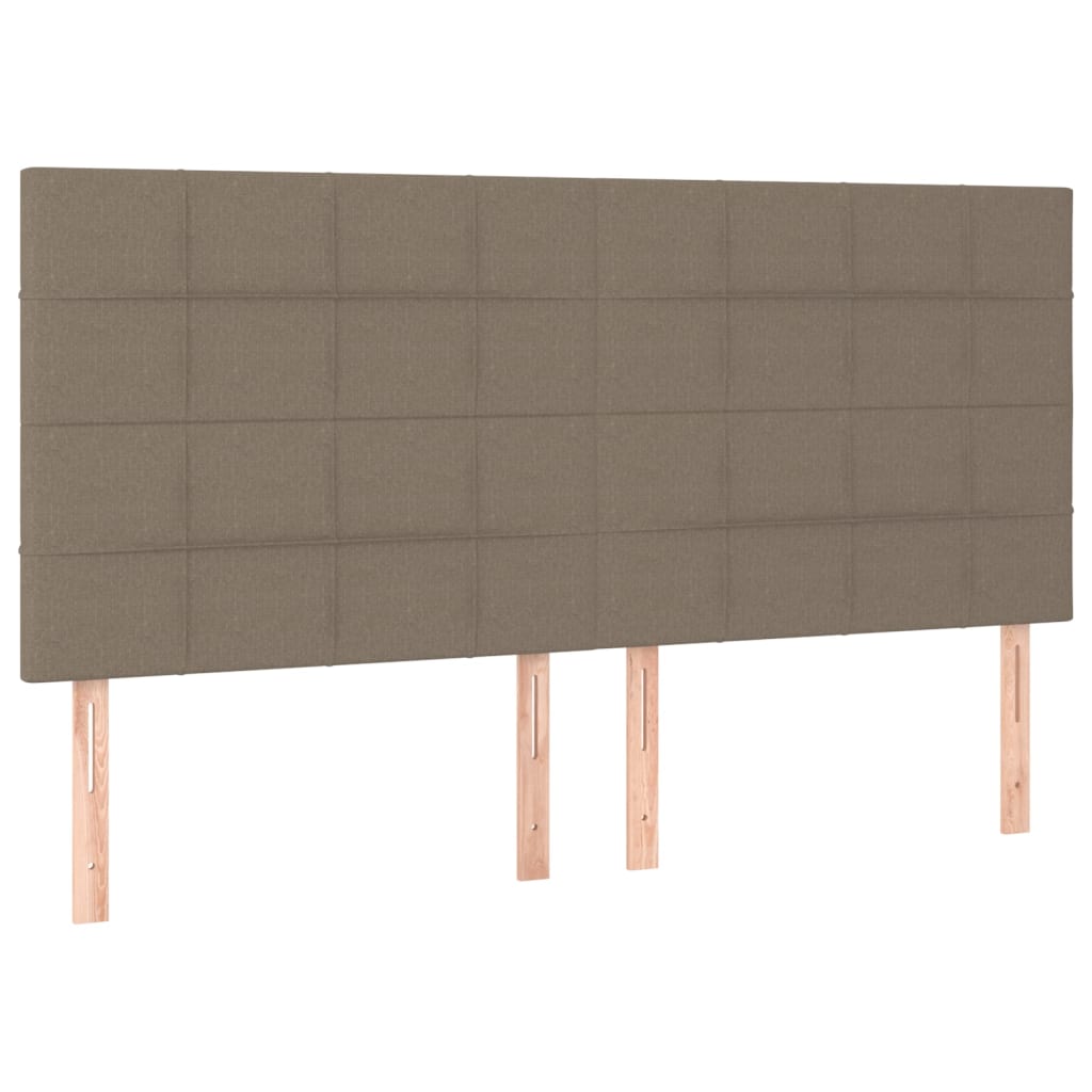 Tête de lit à LED Taupe 180x5x118/128 cm Tissu