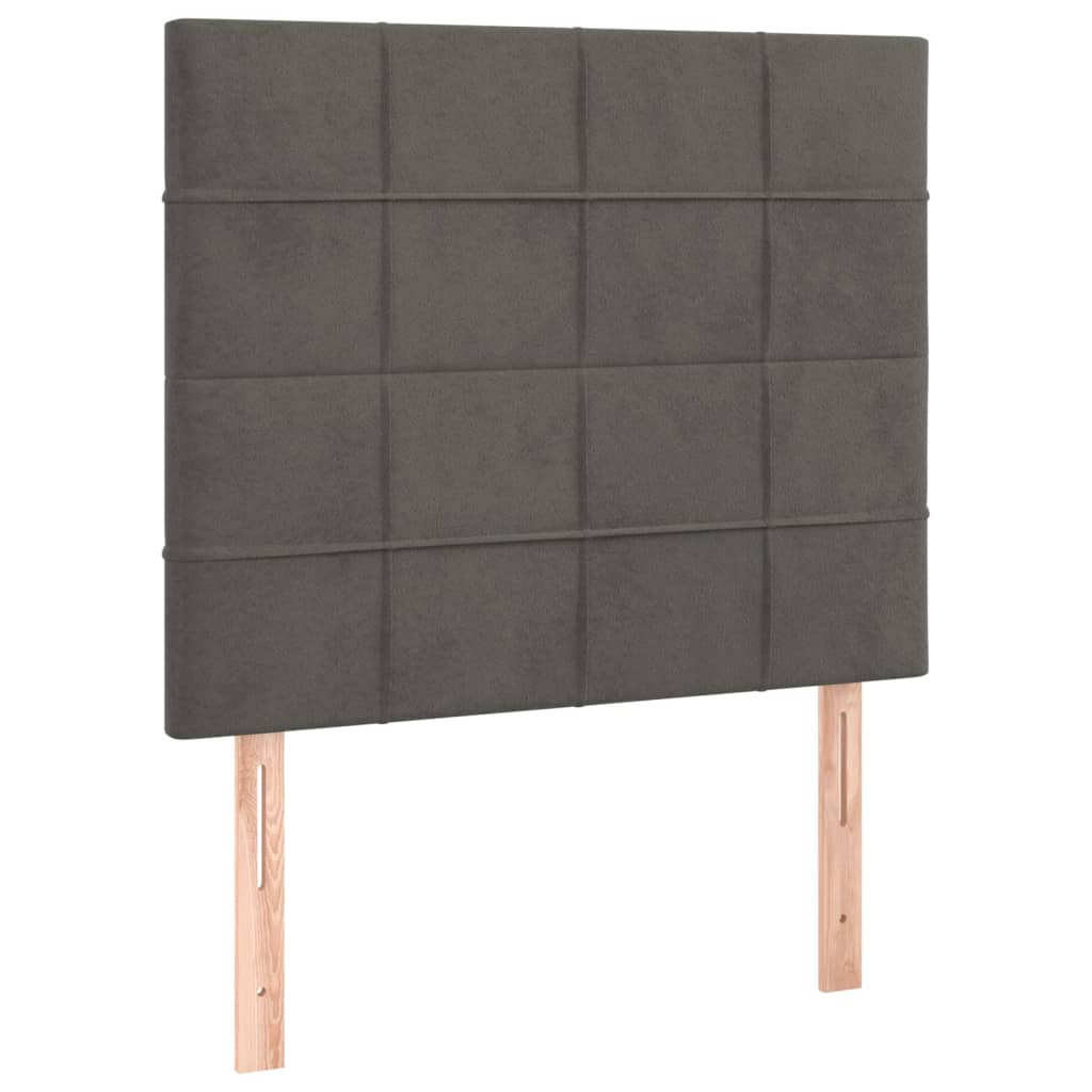 Tête de lit à LED Gris foncé 80x5x118/128 cm Velours