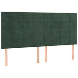 Tête de lit à LED Vert foncé 180x5x118/128 cm Velours