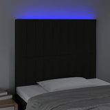 Tête de lit à LED Noir 80x5x118/128 cm Tissu