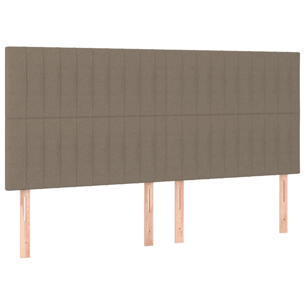 Tête de lit à LED Taupe 180x5x118/128 cm Tissu