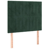 Tête de lit à LED Vert foncé 80x5x118/128 cm Velours