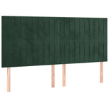 Tête de lit à LED Vert foncé 180x5x118/128 cm Velours