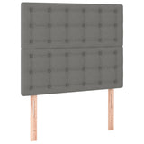 Tête de lit à LED Gris foncé 80x5x118/128 cm Tissu