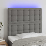 Tête de lit à LED Gris foncé 80x5x118/128 cm Tissu