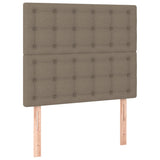 Tête de lit à LED Taupe 100x5x118/128 cm Tissu