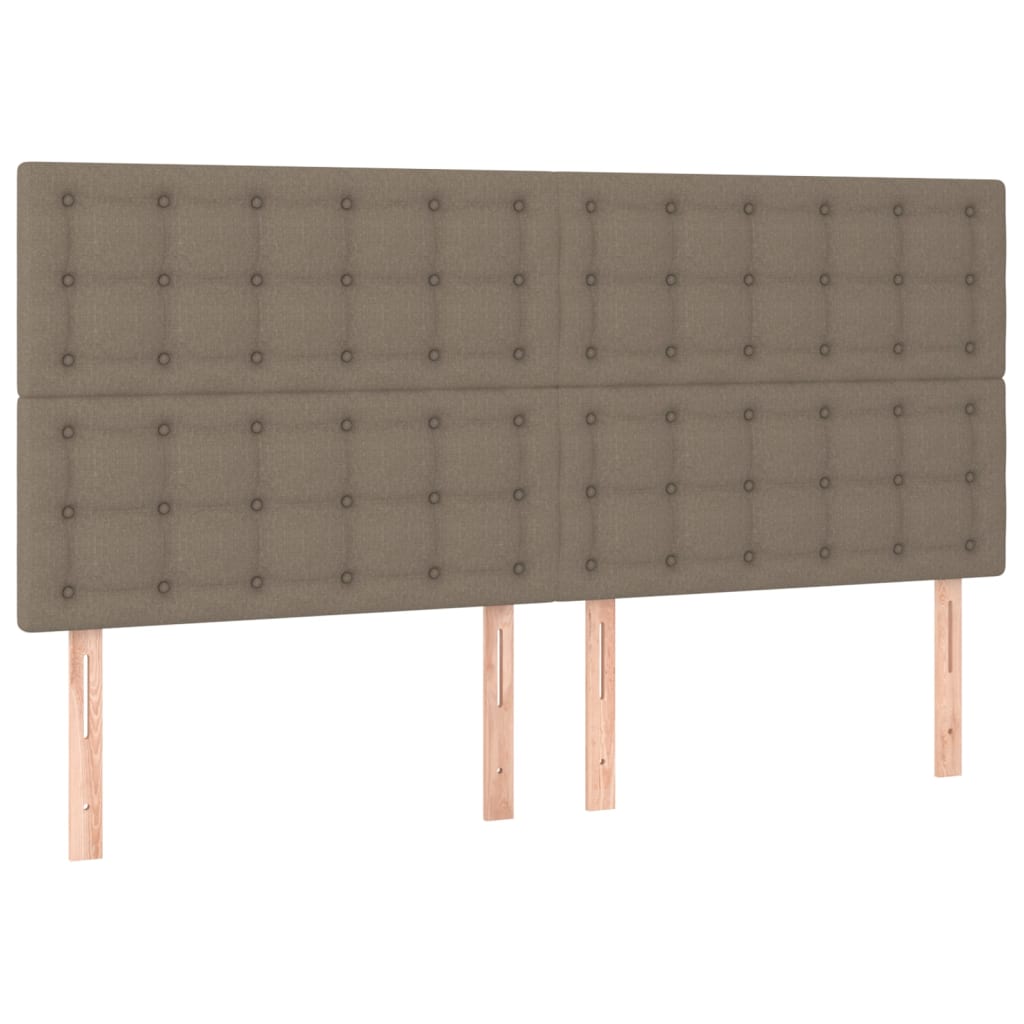 Tête de lit à LED Taupe 160x5x118/128 cm Tissu