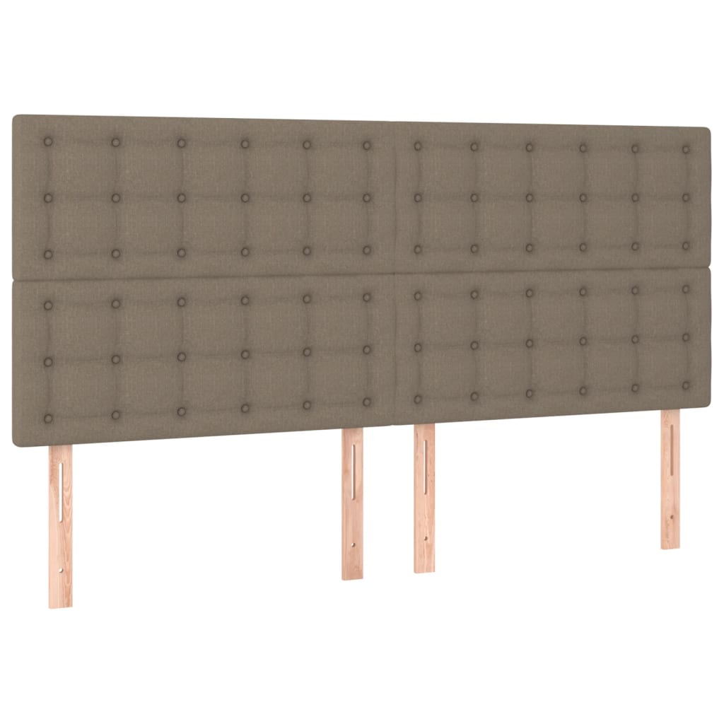 Tête de lit à LED Taupe 180x5x118/128 cm Tissu