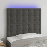 Tête de lit à LED Gris foncé 80x5x118/128 cm Velours