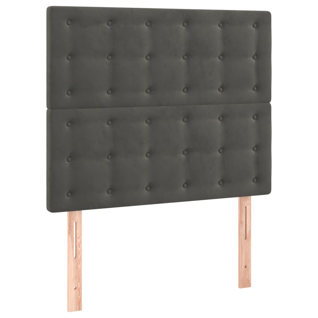 Tête de lit à LED Gris foncé 90x5x118/128 cm Velours