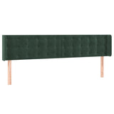 Tête de lit à LED Vert foncé 203x16x78/88 cm Velours