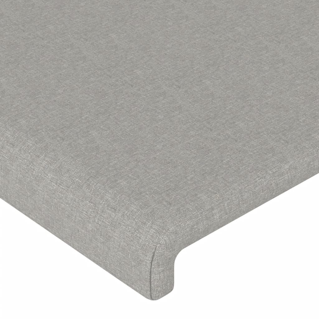 Tête de lit à LED Gris clair 83x16x118/128 cm Tissu