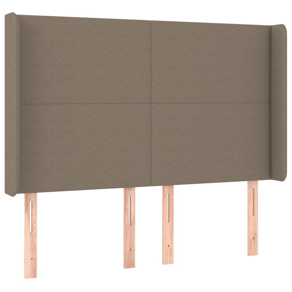 Tête de lit à LED Taupe 147x16x118/128 cm Tissu