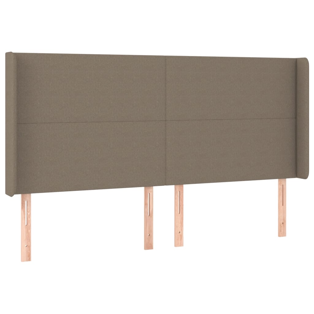 Tête de lit à LED Taupe 163x16x118/128 cm Tissu