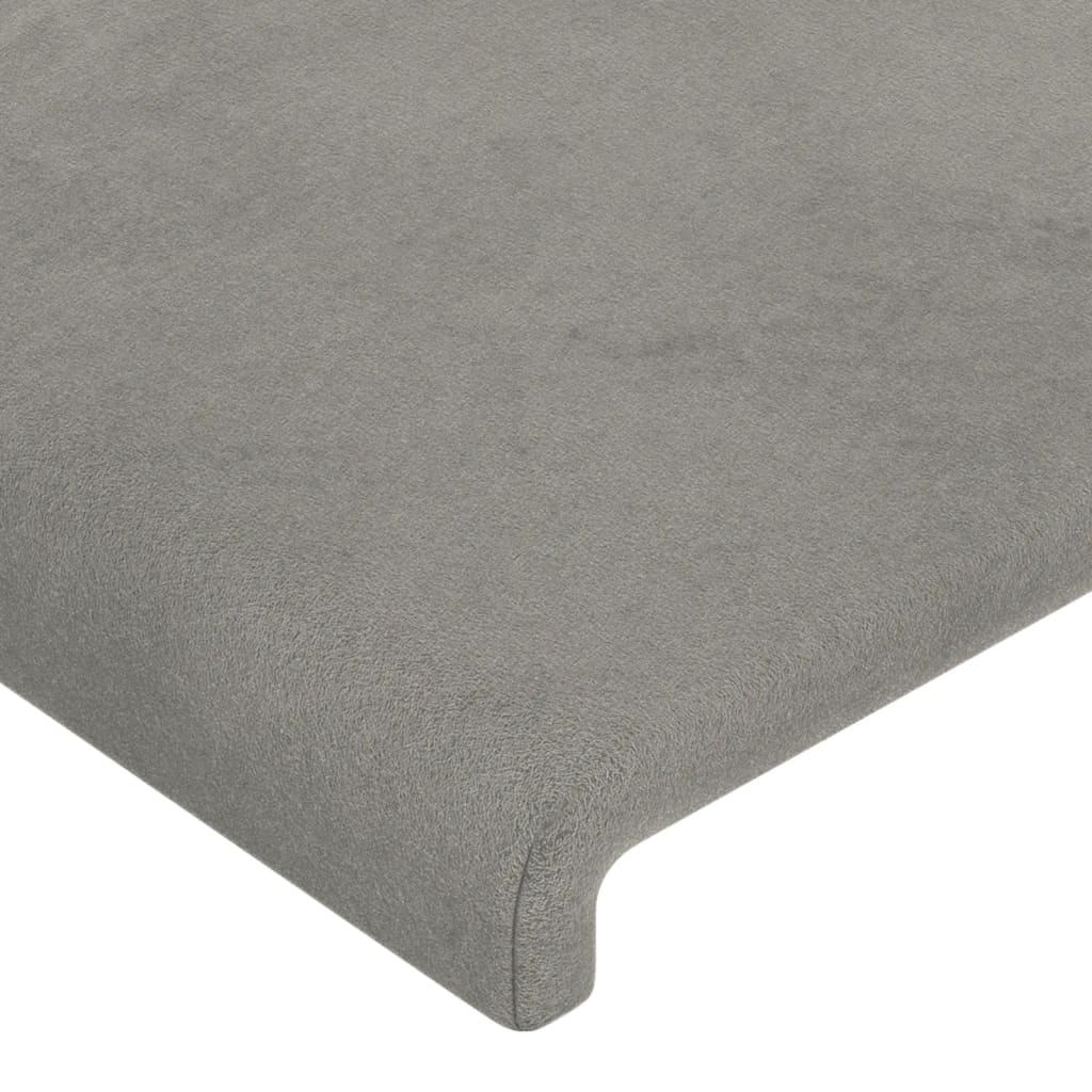 Tête de lit à LED Gris clair 83x16x118/128 cm Velours