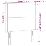 Tête de lit à LED Vert foncé 83x16x118/128 cm Velours