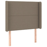 Tête de lit à LED Taupe 93x16x118/128 cm Tissu