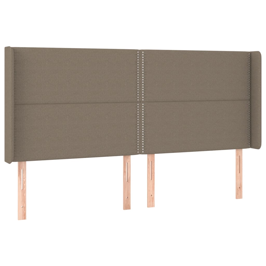 Tête de lit à LED Taupe 163x16x118/128 cm Tissu