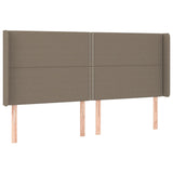 Tête de lit à LED Taupe 203x16x118/128 cm Tissu