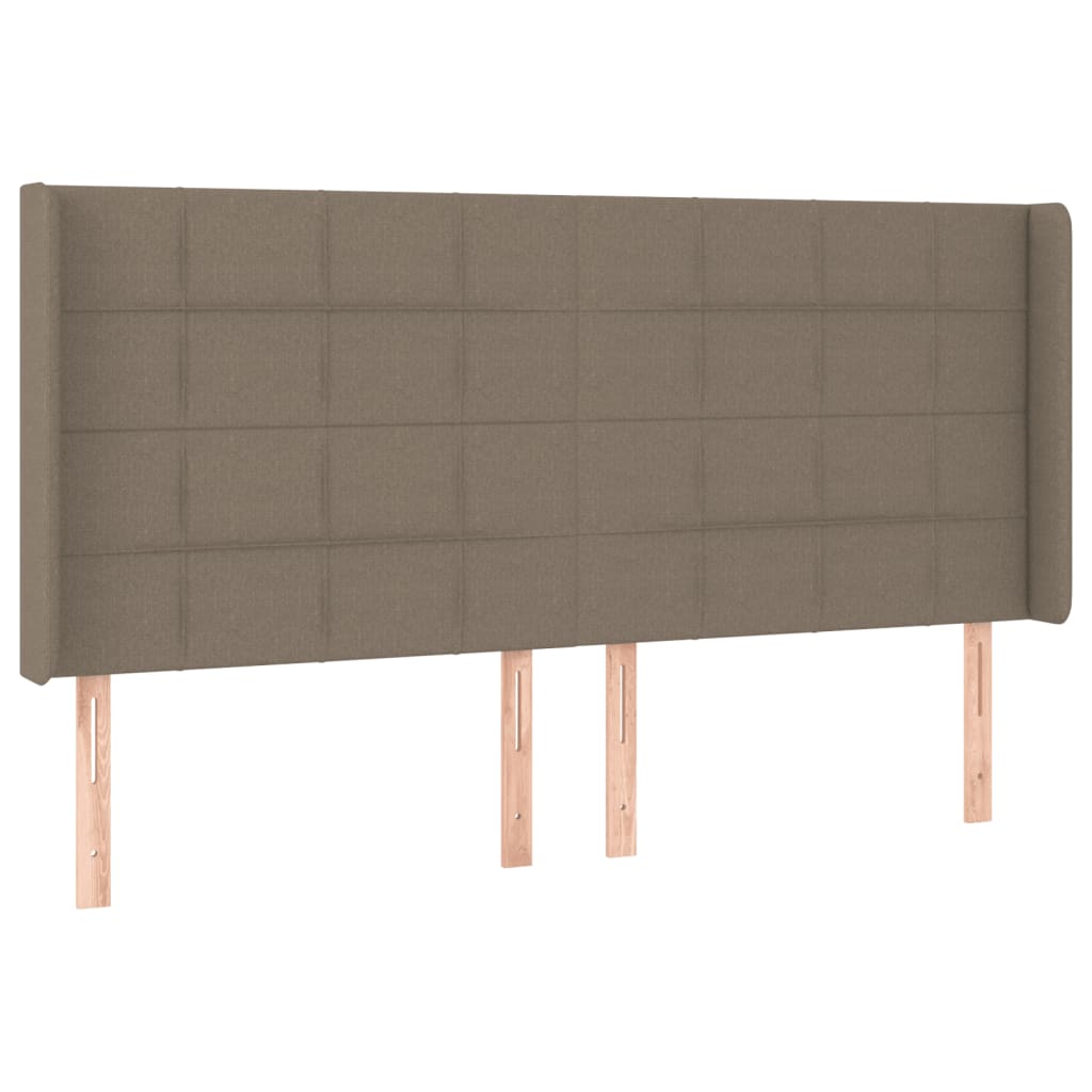 Tête de lit à LED Taupe 203x16x118/128 cm Tissu