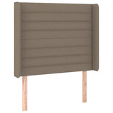 Tête de lit à LED Taupe 83x16x118/128 cm Tissu