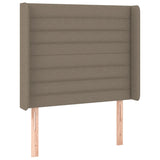 Tête de lit à LED Taupe 93x16x118/128 cm Tissu