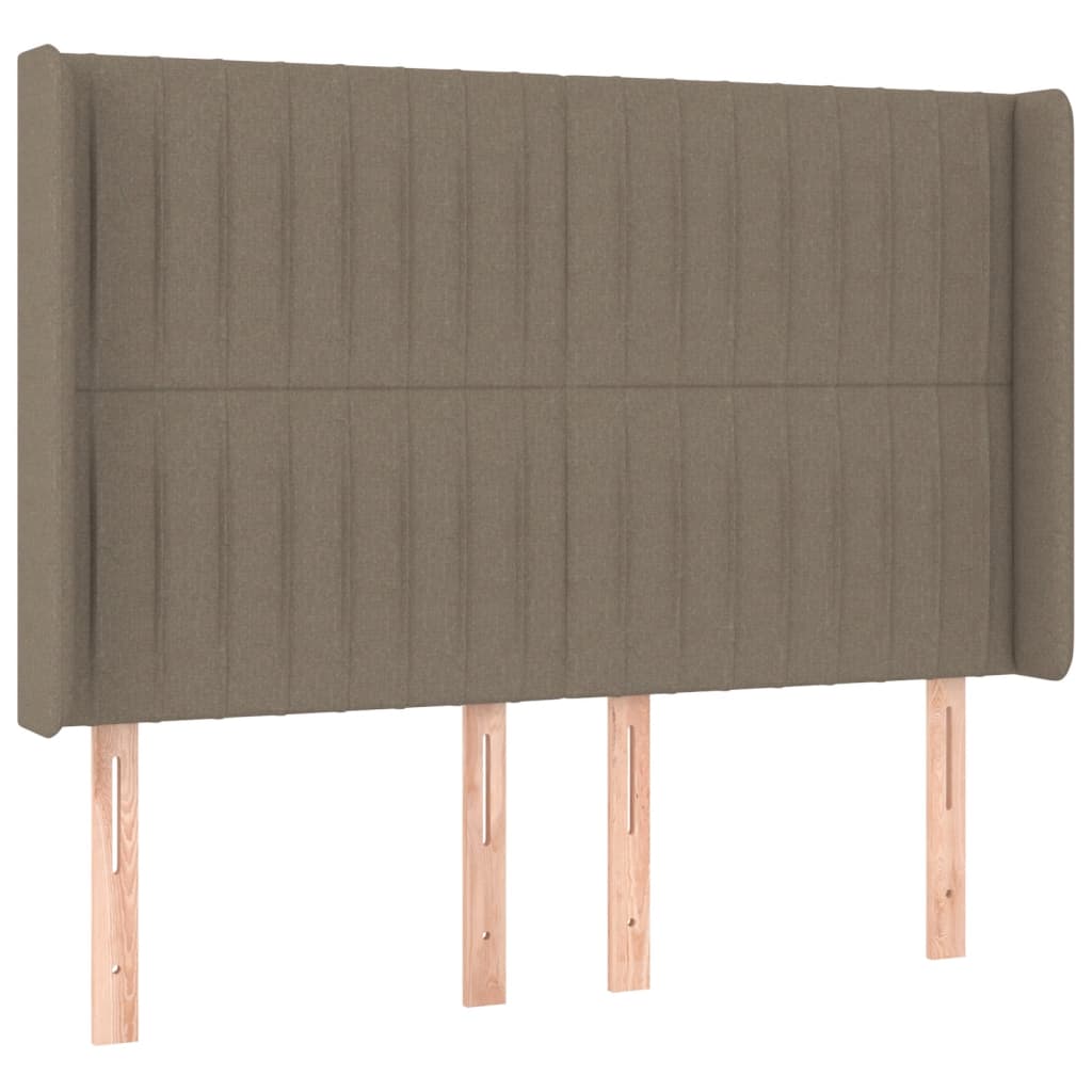 Tête de lit à LED Taupe 147x16x118/128 cm Tissu