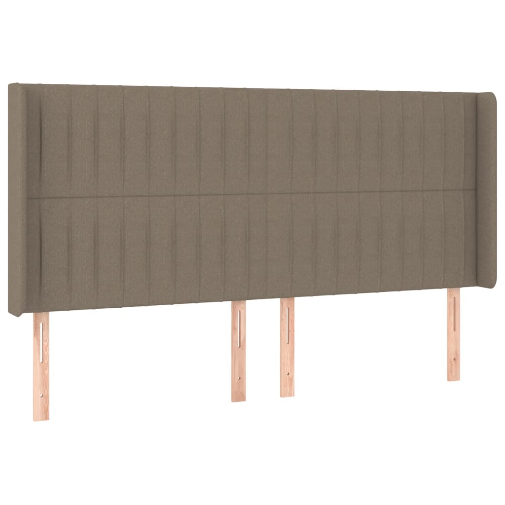 Tête de lit à LED Taupe 183x16x118/128 cm Tissu