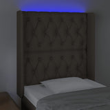 Tête de lit à LED Taupe 83x16x118/128 cm Tissu