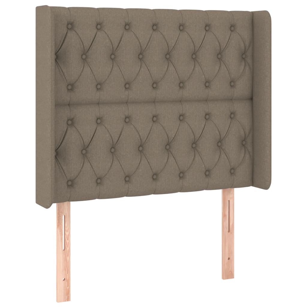 Tête de lit à LED Taupe 103x16x118/128 cm Tissu