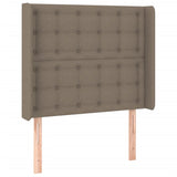 Tête de lit à LED Taupe 83x16x118/128 cm Tissu