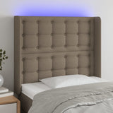 Tête de lit à LED Taupe 83x16x118/128 cm Tissu