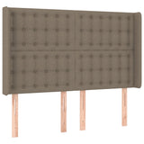 Tête de lit à LED Taupe 147x16x118/128 cm Tissu