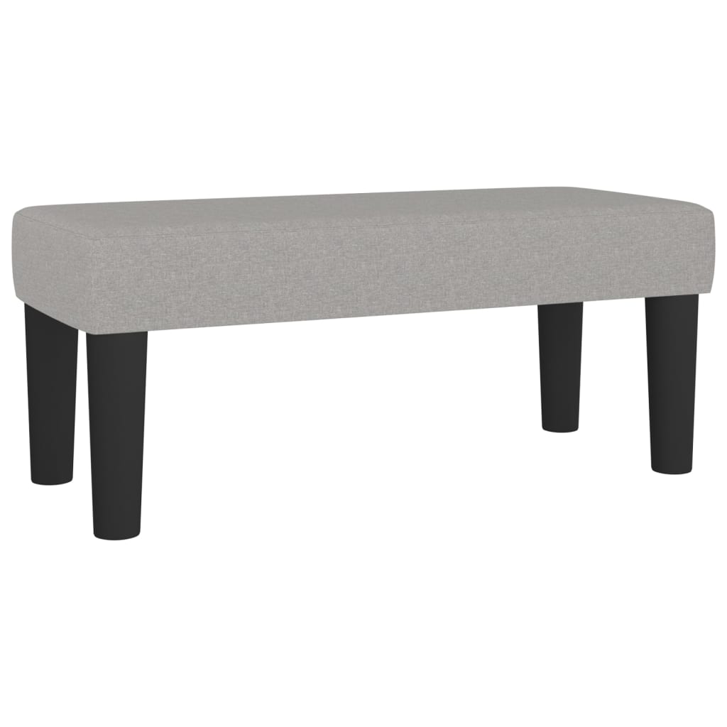 Sommier à lattes de lit avec matelas Gris clair 90x200 cm Tissu