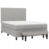 Sommier à lattes de lit avec matelas Gris clair 140x200cm Tissu