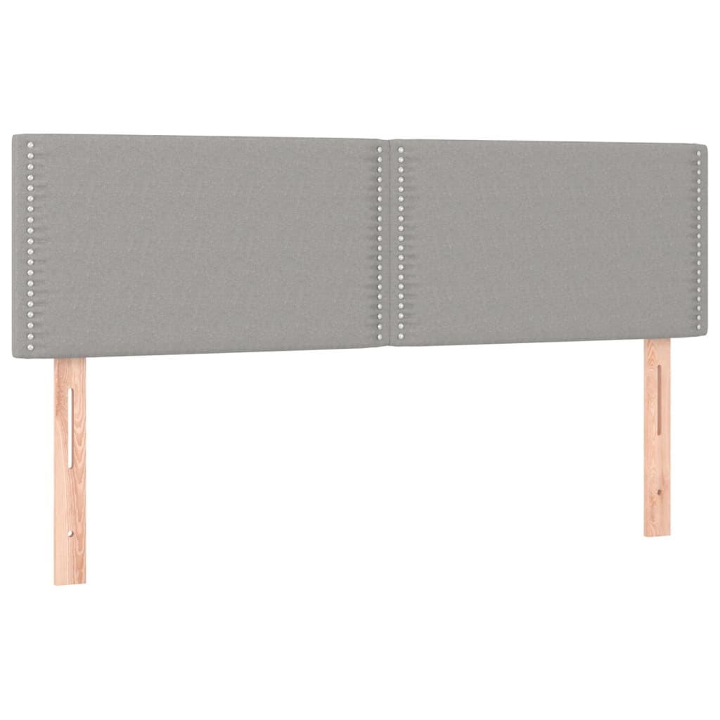 Sommier à lattes de lit avec matelas Gris clair 140x190cm Tissu