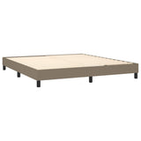 Sommier à lattes de lit avec matelas Taupe 160x200 cm Tissu