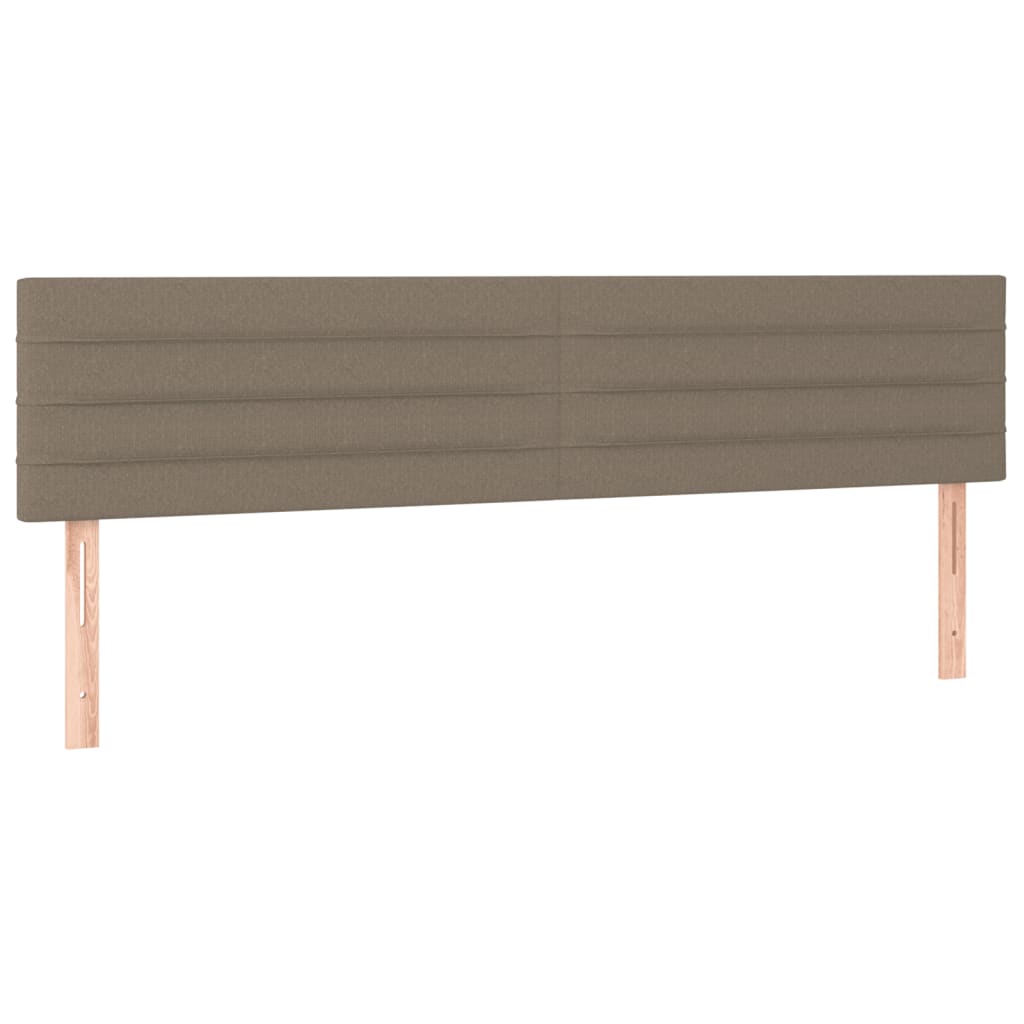 Sommier à lattes de lit avec matelas Taupe 160x200 cm Tissu