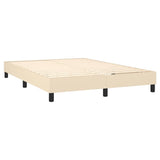 Sommier à lattes de lit avec matelas Crème 140x190 cm Tissu