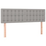 Sommier à lattes de lit avec matelas Gris clair 140x190cm Tissu