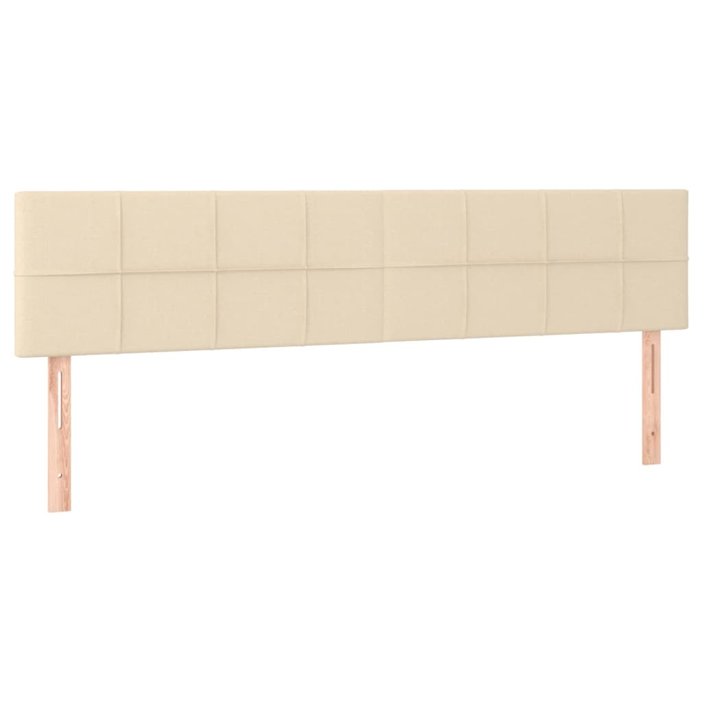 Sommier à lattes de lit avec matelas Crème 200x200 cm Tissu