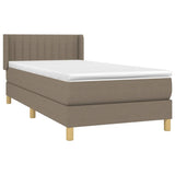 Sommier à lattes de lit avec matelas Taupe 90x200 cm Tissu