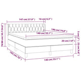 Sommier à lattes de lit avec matelas Crème 140x190 cm Tissu