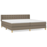 Sommier à lattes de lit avec matelas Taupe 160x200 cm Tissu