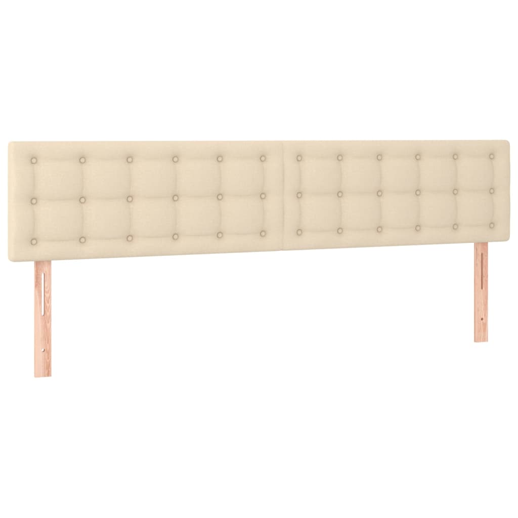 Sommier à lattes de lit avec matelas Crème 200x200 cm Tissu