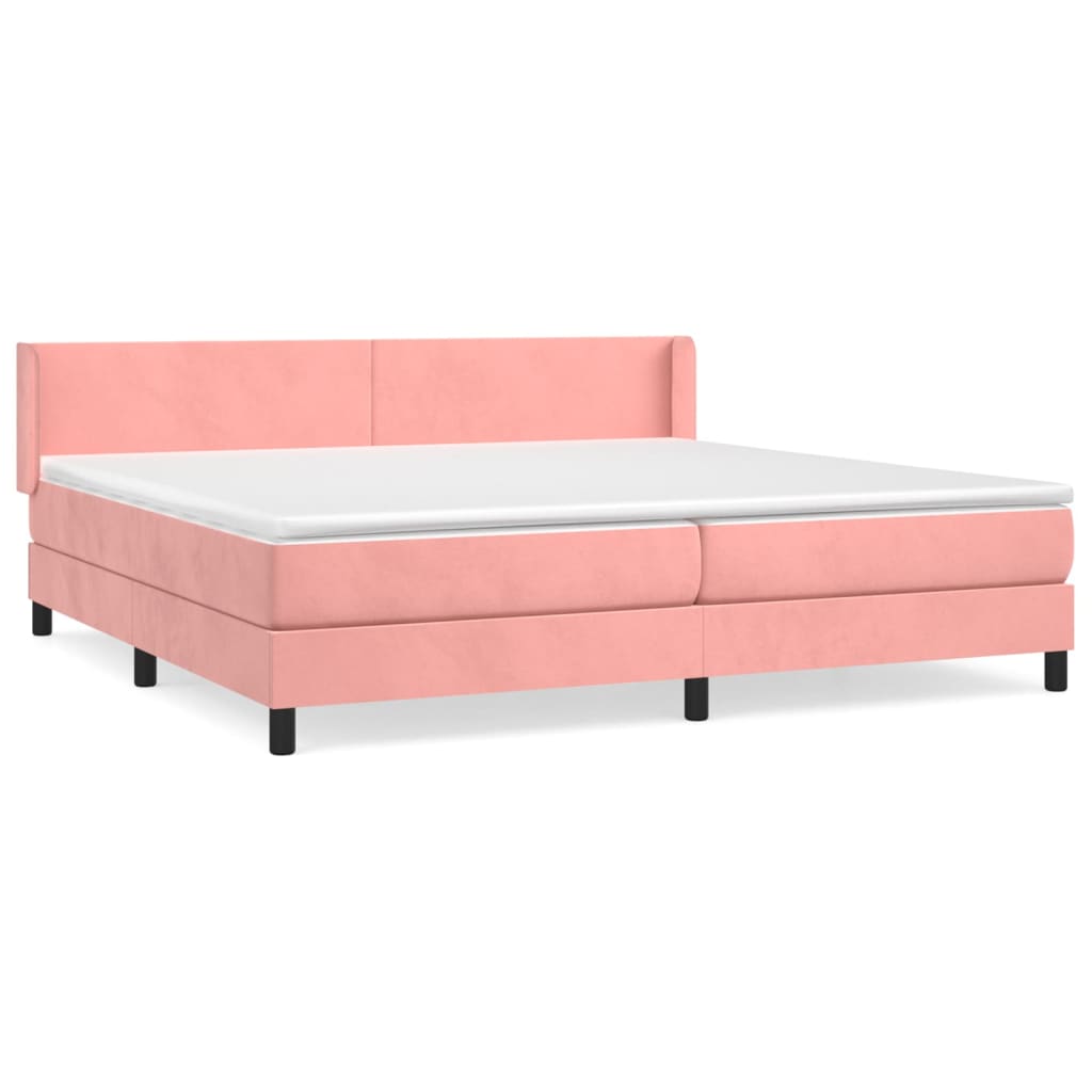 Sommier à lattes de lit avec matelas Rose 200x200 cm Velours